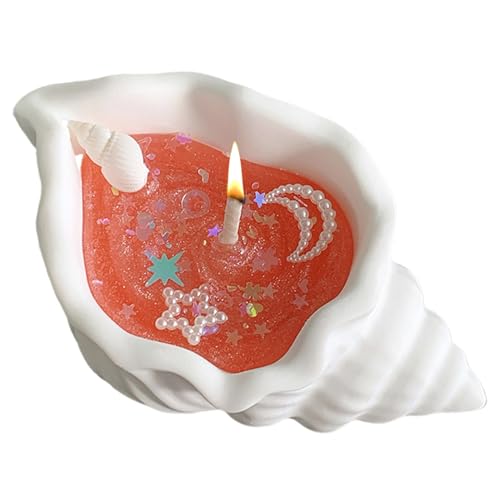 Rrlihjgu profumate per la casa,Candela Conch | antistress per aromaterapia - profumate naturali a forma di conchiglia antistress fatte a mano per l'arredamento della camera