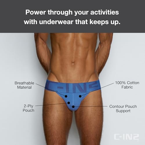 C-IN2 Core Jockstrap - Black Men's Underwear Center-Seam Contour Pouch Support - 100% Cotton2