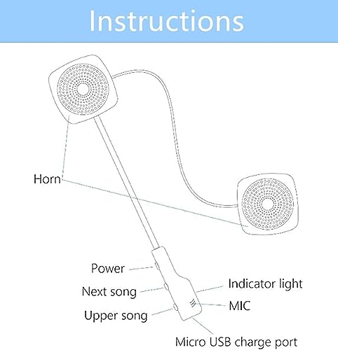 3T6B Cuffie per caschi da moto Bluetooth 5.0
