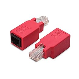 Cable Matters 2-Pack Crossover Adapter, Crossover Cable Adapter, Red
