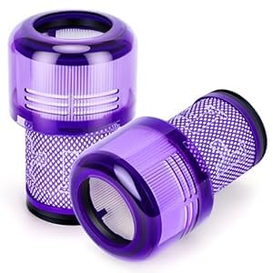 ROMIVO 2 Stück Filters für Dyson V12, Filter für Dyson V12 Slim Absolute Filter Absolute Total Clean/Extra/Fluffy Vacuum Cleaner Waschbar Zubehör Ersetzen Sie Part 971517-01