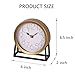 VinSees Modern Golden Table Clock on Stand, Decorative Desk and Shelf Clock, Mantel Clock Farmhouse Clock Non-Ticking, Home Décor for Living Room, Bedroom, Bedside, Desk, Gift Clock (Gold)