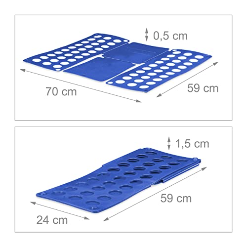 Relaxdays Folding Board, A4 Format, Plastic, Assistant, Easy Packing, T-Shirts & Towels, HWD: 70.1 x 58.8 x 0.2 cm, Blue - Image 4