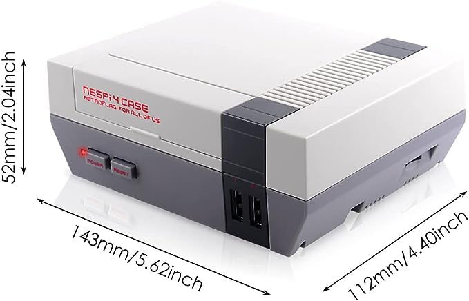 GeeekPi RETROFLAG NESPi 4 Case, with Safe Shutdown Safe Reset & SSD Case, Cooling Fan and Heatsinks for Raspberry Pi 4 Model B