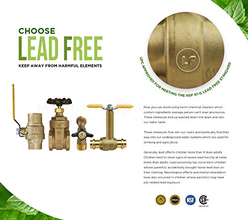 Midline Valve 932VLV114 Premium Press Ball Valve, with 1-1/4 in. Connections, Brass - Thumbnail 6