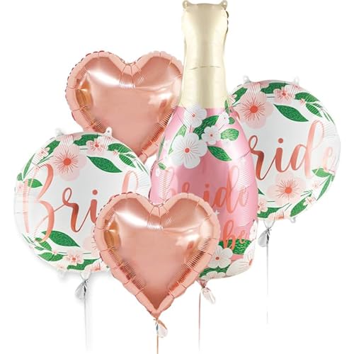 DazzJoy Bride to Be Deko Rosegold Ballons, JGA Deko Hochzeit Luftballons, Junggesellenabschied Frauen Deko Folienballons, Bachelorette Party Accessories, JGA Accessoires Frauen, Hochzeit Verlobung
