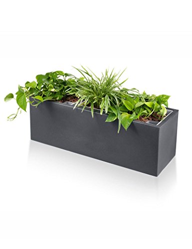 Teraplast Schio Cassa 100 cm bloembak, antraciet, 100 cm - Image 4