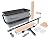 ROLLINGDOG 18 Inch Paint Roller Kit - 18 Inch Paint Roller with Extensiopn Pole 2 to 3.2 Ft,Paint Bucket with Liners,18 Inch Microfiber Paint Roller Sleeves(Pack of 2),4 Inch Roller Covers