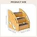 Dog Stair Pet Climbing Steps Wooden, Anti Slip, Pet Ladders, Dog Steps for Couch Indoor Sofa High Bed Small Dogs and Cats, 3 Steps