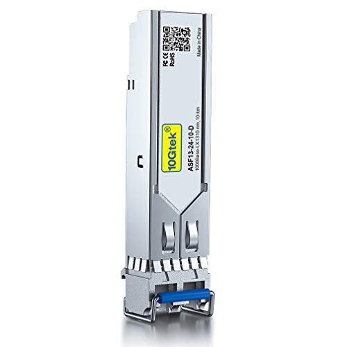 Image of 10Gtek 1.25G SFP Transceiver 1000Base-LX, 1310nm SMF SingleMode Fiber Optic Module, up to 10 km, for Cisco GLC-LH-SMD, Meraki MA-SFP-1GB-LX10, Ubiquiti UniFi, Fortinet, Mikrotik, TP-Link, Pack of 2