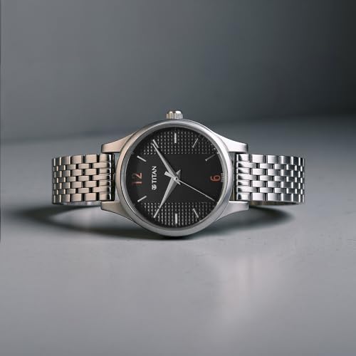 Image of Titan Karishma Workwear Black Dial Stainless Steel Watch for Women