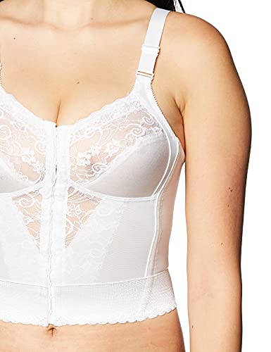 Carnival 745 Women'S Plus Size Front Closure Longline Lace Soft Cup Wire Free Bra thumb #2