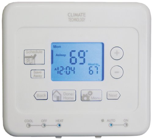 Supco 53200 Thermostat, 5/1/1 Day Programmable, Easy Install Features