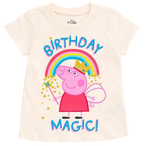 Peppa Pig Girls T-Shirt Toddler to Big Kid Sizes (2T - 10-12)