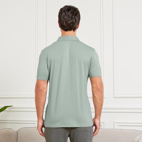 netdraw Mens Ultra Soft Bamboo Viscose Polo Lightweight Cooling Short Sleeve Casual Collared Golf Shirt4