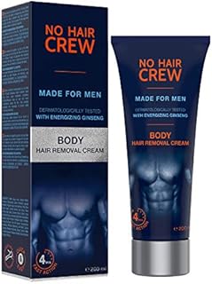 NO HAIR CREW Body Hair Removal Cream  Depilatory Cream. Made for Men, 200 ml