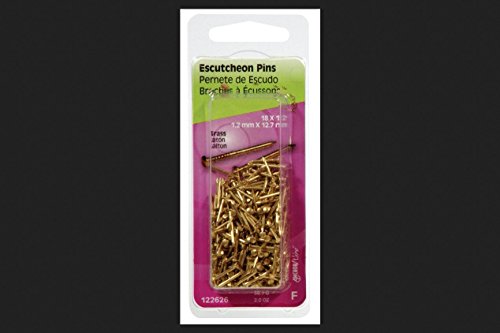 Hillman 18 Ga. x 1/2 in. L Brass Escutcheon Pins 1 pk 2 oz.