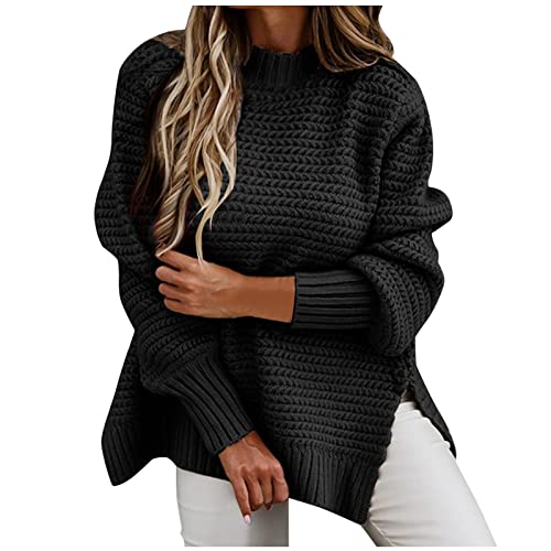 Plus Size Womens Clothes, fall sweaters for women red tops puff sleeve sweaters long sleeve tee shirts oversized sweaters for women v neck