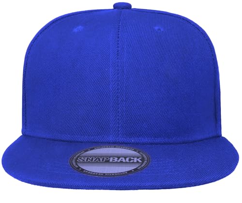 Image of Gelante Plain Blank Flat Brim Adjustable Snapback Baseball Caps LOT 6 Pack