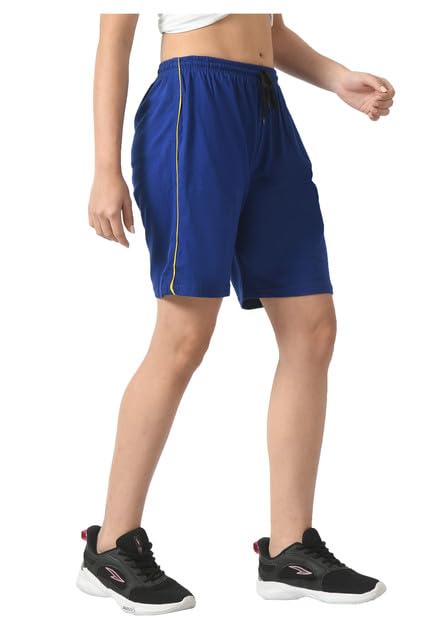 Women Solid Cotton Side Piping Regular Bermuda Shorts (Pack of 1)-picture-21
