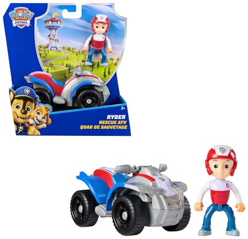 Paw Patrol - Pat Patrouille - Véhicule Figurine Ryder - Voiture Figurine À Collectionner - Pat Patrouille Véhicule - Plastique Recyclé - Voiture Enfant - Jouet Enfant 3 Ans Et +