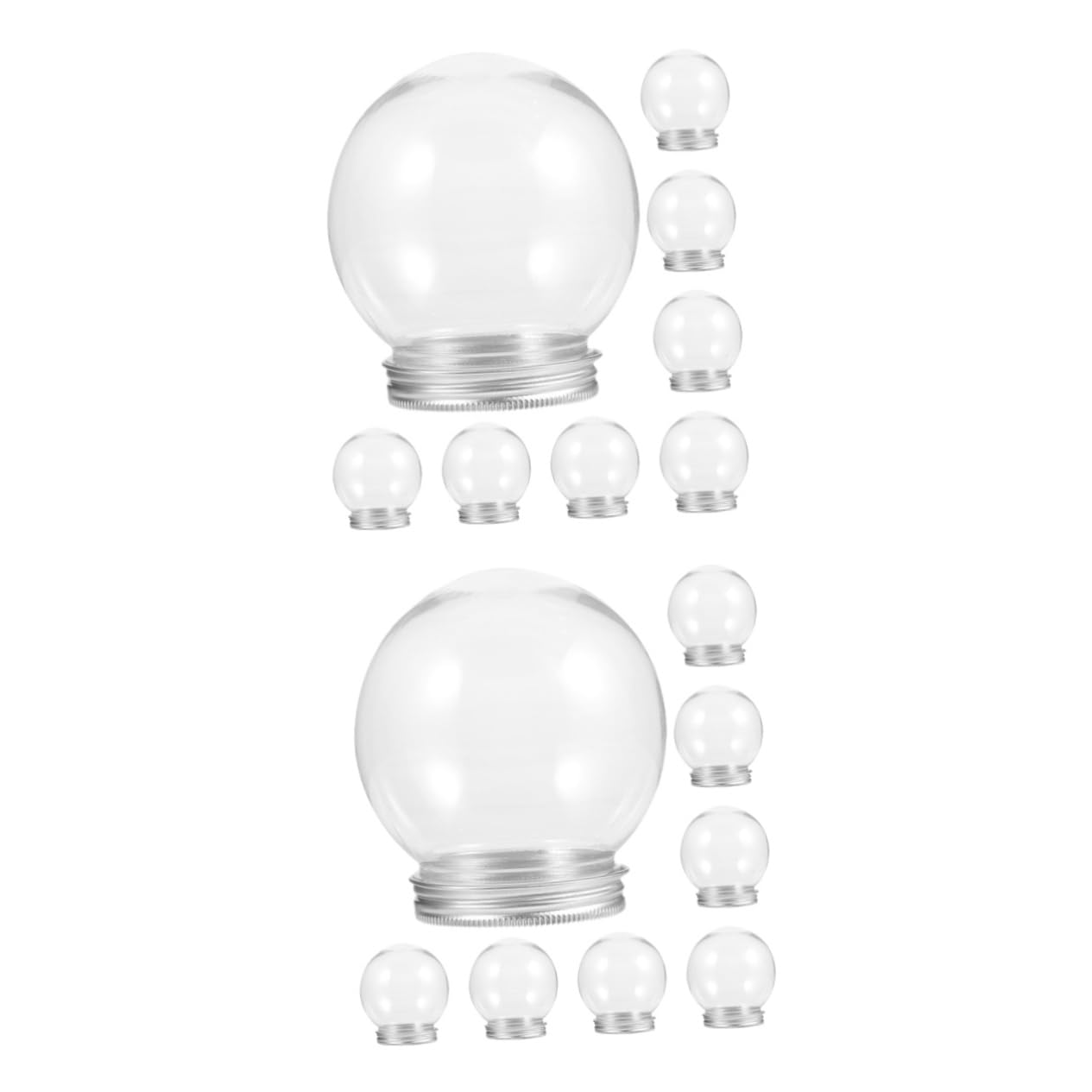 Globos de plástico PET transparentes para manualidades navideñas y decoración de árboles