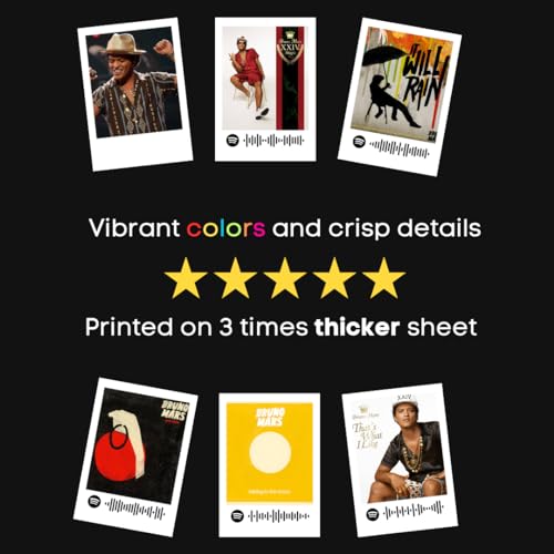 Image of Bruno Mars Polaroids | Bruno Mars Songs Mini Poster Kit (Set of 15) | Bruno Mars It Will Rain, Just The Way You Are Songs Size (8 x 6 cm) Posters for Phone Accessories, Bedroom, Office, room decoration