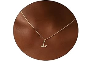 14K Gold Plated/ Sterling Silver Plated Dainty Initial Necklace Women, 26 Letter...