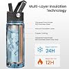 Botella de Agua Aislada de Acero Inoxidable Konokyo 22 oz con Tapa y Sorbete miniatura 5