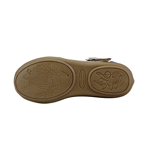 The Doll Maker Metallic Two Tone Glitter Strap Flat4