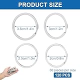 Zoom IMG-1 pawpoem 120pcs portachiavi in acciaio Zoom IMG-1 pawpoem 120pcs portachiavi in acciaio