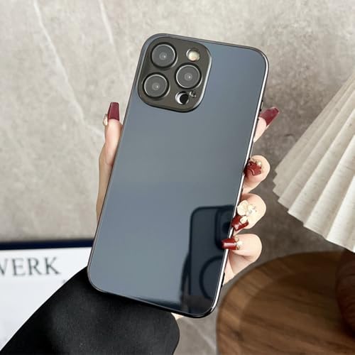 Coque iPhone 11 antichoc en verre miroir noir pour éviter les bris d'optique