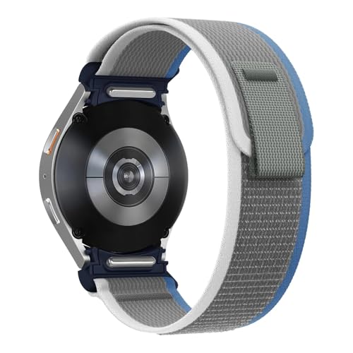 [�����ȓX] �g���C�����[�v�o���h �ɓK��Samsung Galaxy Watch 7 6 5 4 44mm 40mm/FE/5 Pro 45mm �i�C�����R���A�u���X���b�g Watch6 Classic 47mm 43mm �X�g���b�v(Gray blue