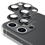 [2 Pack] Tamoria Compatible for iPhone 13 Pro / 13 Pro Max Camera Lens Protector Metal Plus Tempered Glass Camera Cover Support LIDAR Scanner, Anti-Explosion for iPhone 13 Pro Max /13 Pro Black