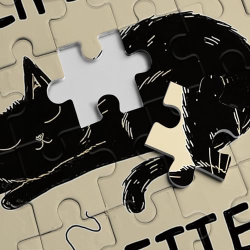Rompecabezas de gatos divertidos para adultos, 1000 piezas, rompecabezas de collage artístico imposible y desafiante con gatitos adorables y estética acogedora miniatura 4