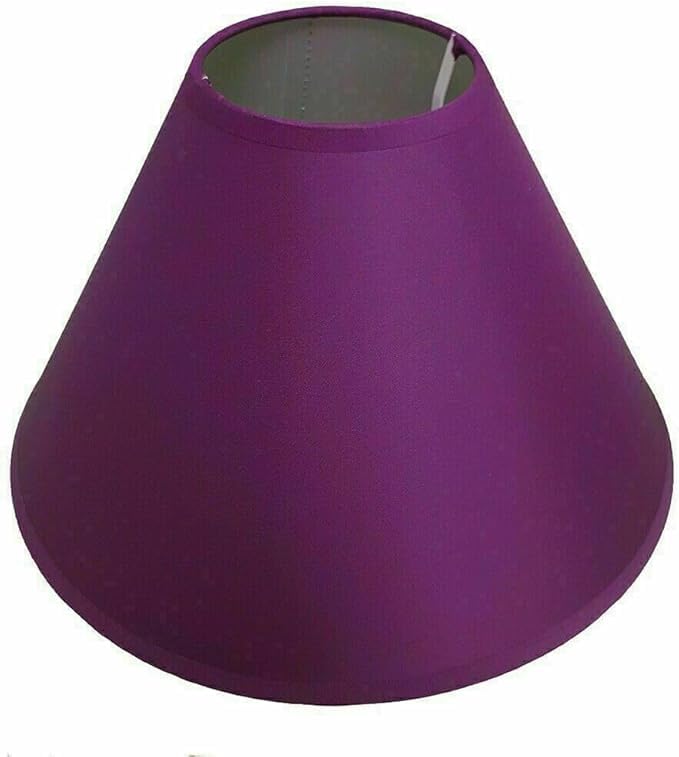 14" Cotton Textured Fabric Coolie Ceiling Light Shade/Table Lampshade (Aubergine)