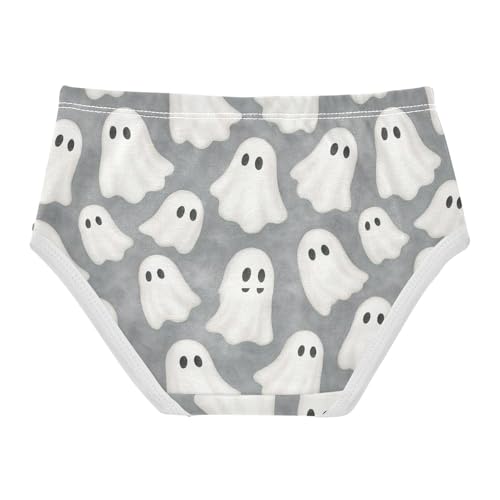 Joisal Cartoon Toddlers Underwear Floral 2t Cotton Panties for Girl Cute White Ghost Grey Kids Briefs Undies2