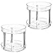 mDesign 2-Tier Lazy Susan Turntable for Kitchen Cabinets, Shelf, Table, Countertop, 9