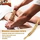 Uoimky 3 Stück Faszienrolle Holz, Massageroller Holz mit Griff Faszienstab Set Anti Cellulite Massagegerät maderotherapie für Rücken, Beine, Nacken, Cellulite Muskelentspannung