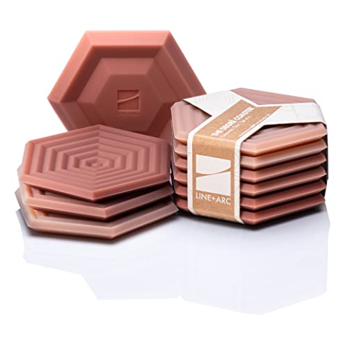 Image of LINE+ARC Extra Thick Silicone Coasters (As Featured in NYT WireCutter, 2026). Waterproof Anti-Stain Dishwasher-Safe Original Degre Coasters (Set of 6, Clay) Outdoor Rubber Mid-Century Modern