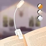 Gritin Lampe de Lecture 16 LED, Liseuse Lampe Clip Rechargeable, Gradation Progressive, 3 ...