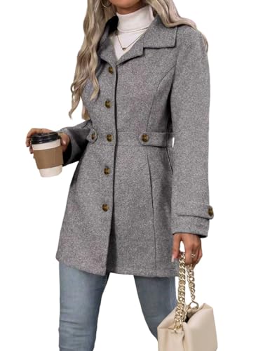 Manteau femme en laine résistant au vent pour rester au chaud sans s'encombrer