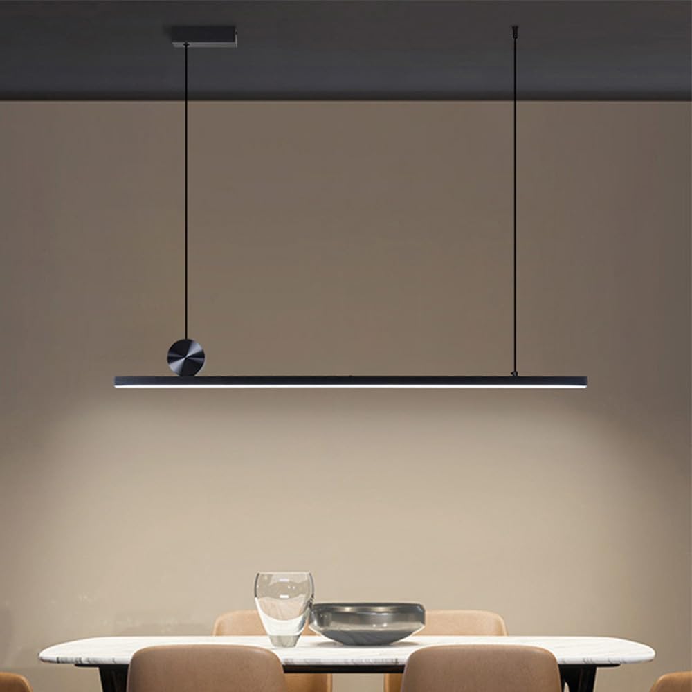 Luminaire linéaire à LED au design épuré et finitions modernes pour le salon