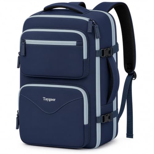 Image of Taygeer TSA Approved Carry on Backpack, Personal Item Travel Bag, Ink Blue