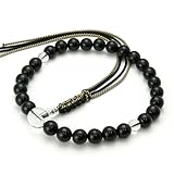 数珠 男性用 女性用 京念珠 黒檀 27玉 紐 房 男女兼用 アクリル製 すべての 宗派 対応 略式 葬式 葬儀 仏壇 仏具 喪服 お通夜 お墓参り 法事 法要 念珠 房 絹 じゅず ふさ ギフト 贈り物 贈答 京都 日本製, ブラック, td23el3586