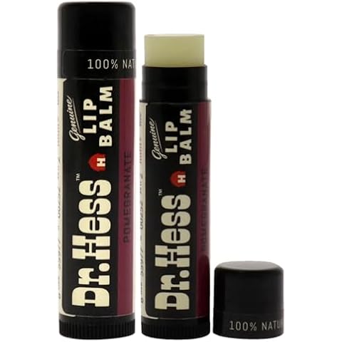 Dr Hess All Natural Lip Balm, Pomegranate, 4 Count Cover