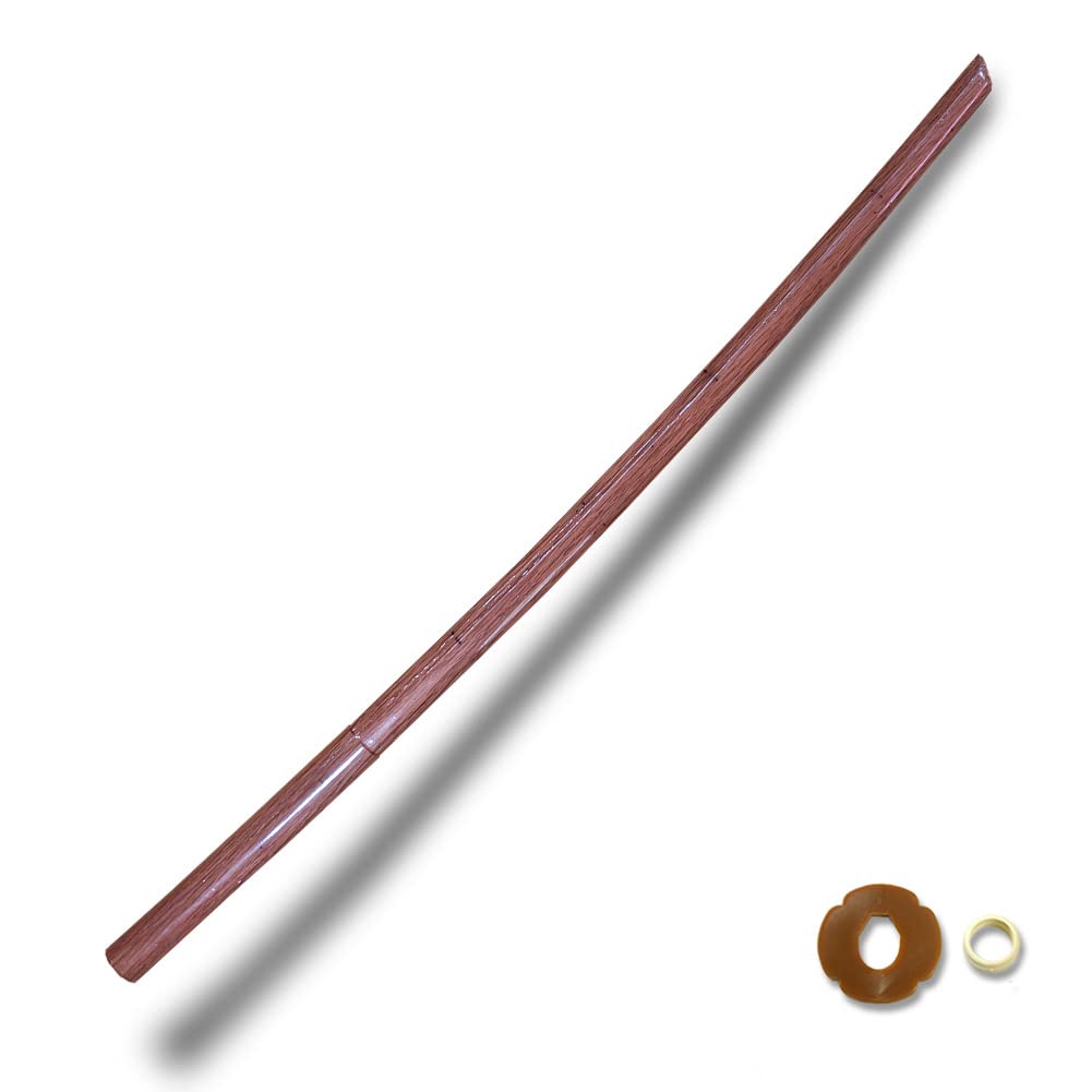 Amazon | 訳あり品 剣道赤樫木刀 (大刀) ・鍔、鍔止め付 | 剣道