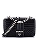 Prada, Pre-Loved Chain Flap Shoulder Bag Diagramme Quilted Leather Medium, Black