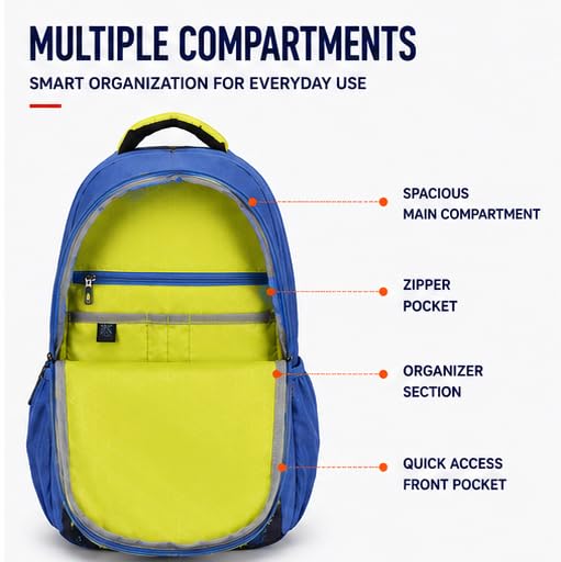Image of Strix Backpack for Boys & Girls | 3-Compartment School, College & Travel Backpack