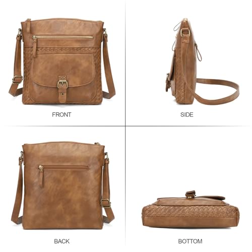 Image of KouLi Buir Crossbody Purses for Women - PU Leather Shoulder Handbags Sling Bag Crossboby Bags Medium Multi Pockets